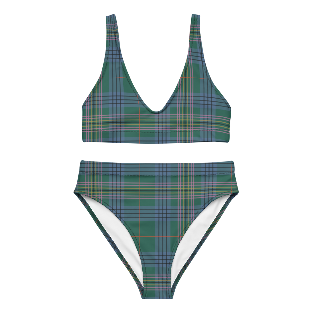 Tartan high-waisted bikini