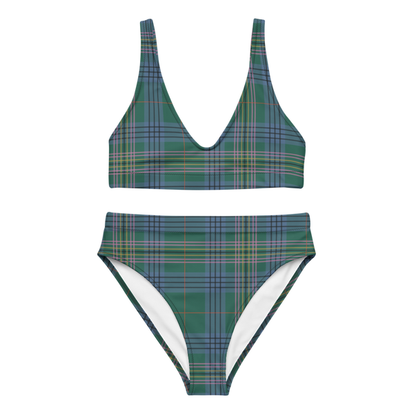 Tartan high-waisted bikini